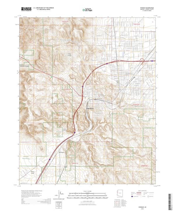 Kingman, AZ — USGS 7.5-minute topo (2026)