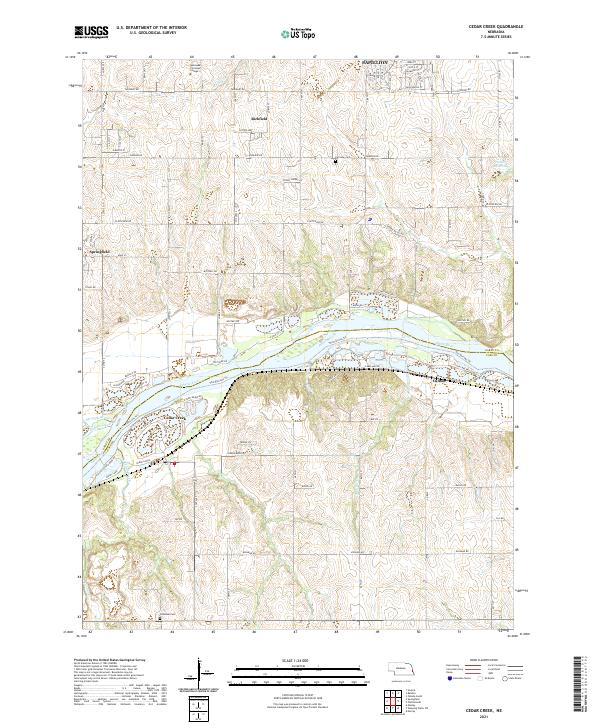 Cedar Creek, NE — USGS 7.5-minute topo (2021)