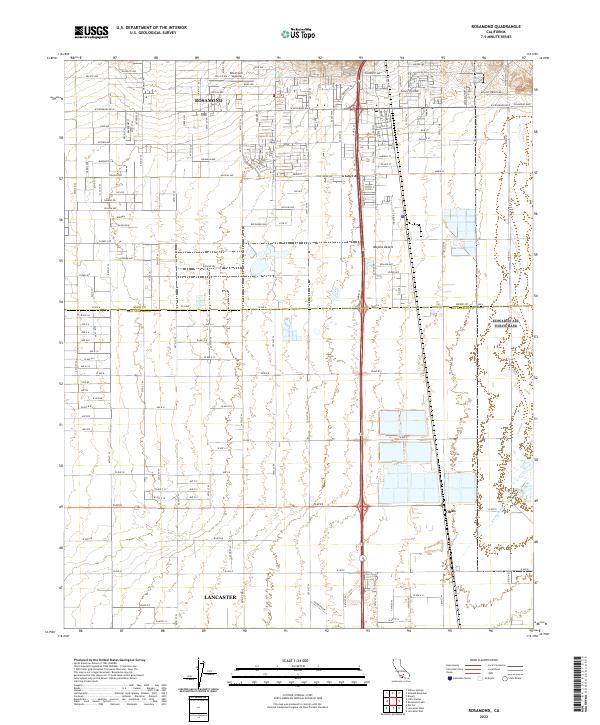Rosamond, CA — USGS 7.5-minute topo (2022)