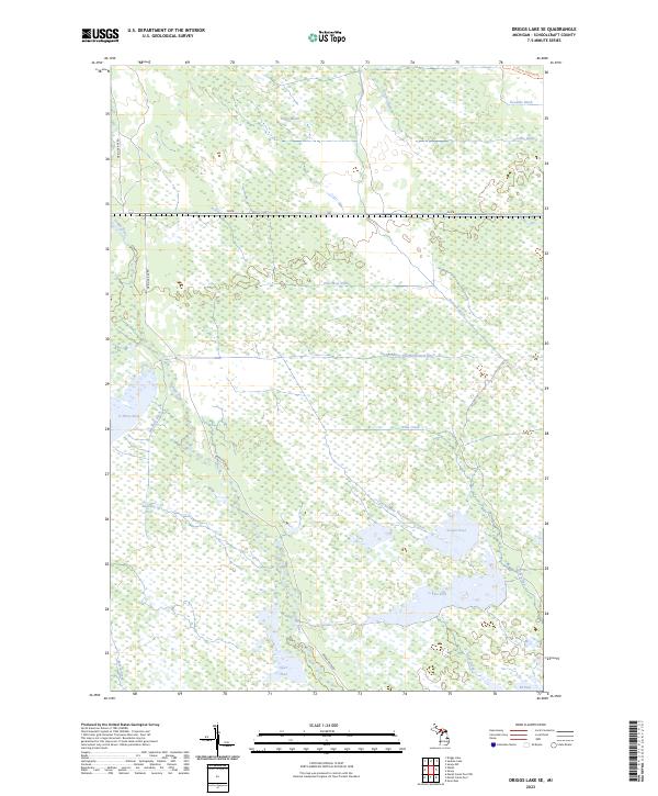Driggs Lake SE, MI — USGS 7.5-minute topo (2023)