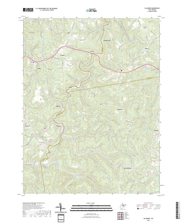 Ellamore, WV — USGS 7.5-minute topo (2023)
