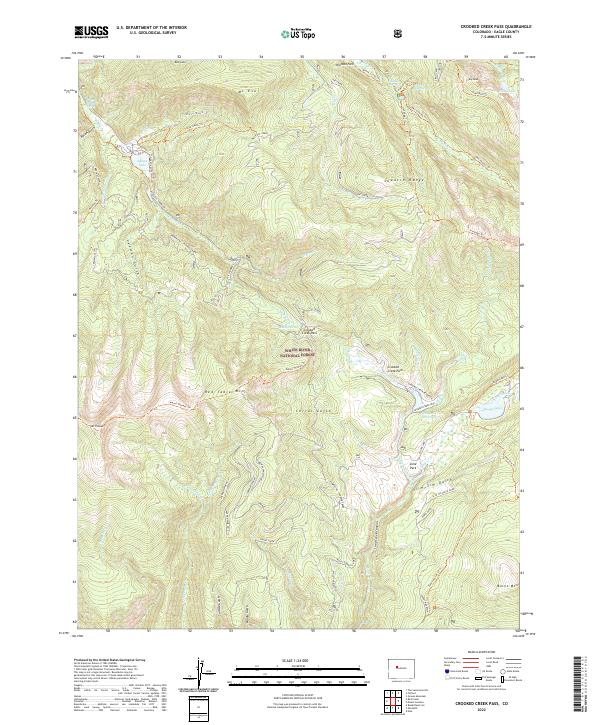 Crooked Creek Pass, CO — USGS 7.5-minute topo (2022)