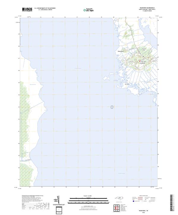 Wanchese, NC — USGS 7.5-minute topo (2022)