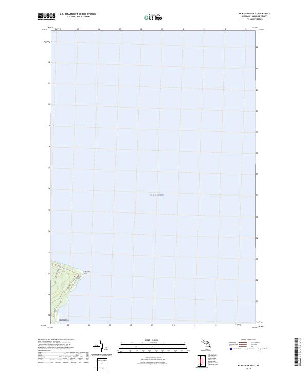 McRae Bay OE E, MI — USGS 7.5-minute topo (2023)