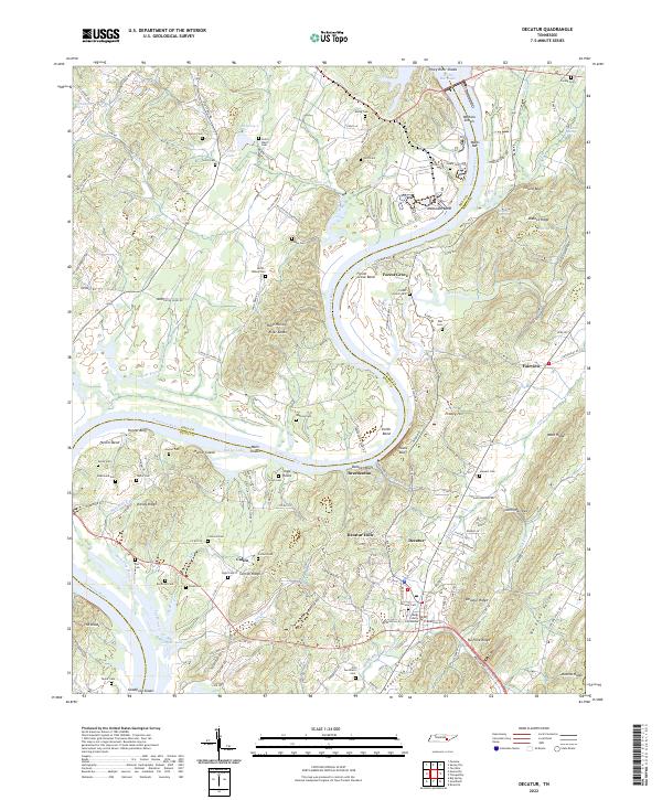 Decatur, TN — USGS 7.5-minute topo (2022)