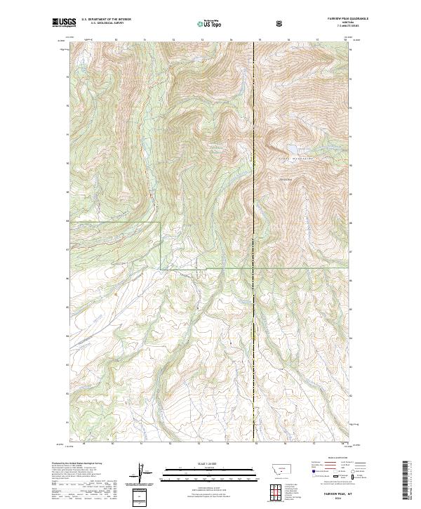 Fairview Peak, MT — USGS 7.5-minute topo (2024)