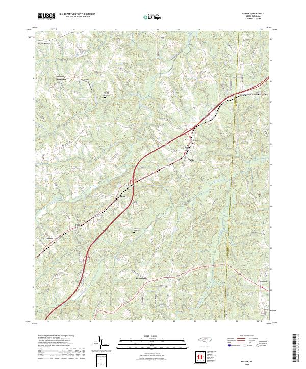Ruffin, NC — USGS 7.5-minute topo (2022)