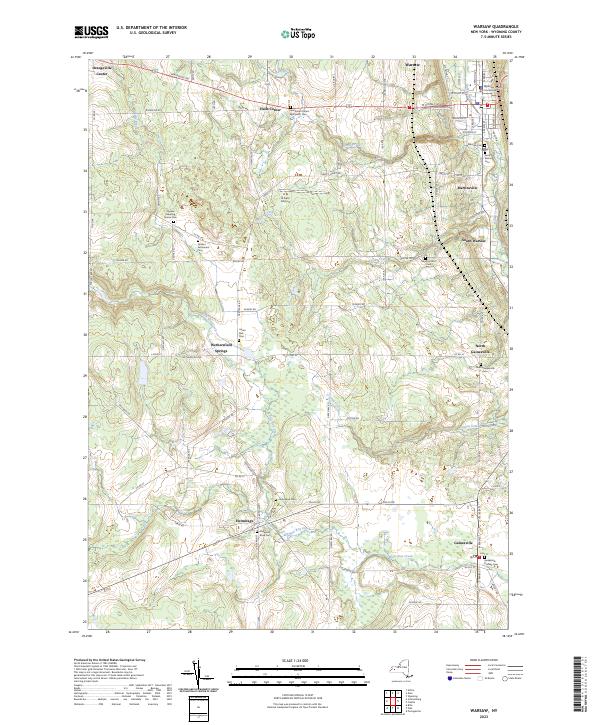 Warsaw, NY — USGS 7.5-minute topo (2023)