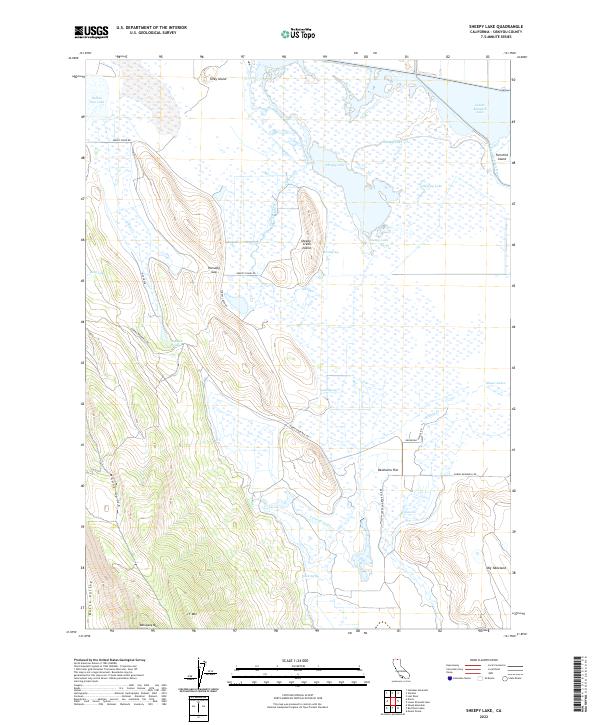 Sheepy Lake, CA — USGS 7.5-minute topo (2022)