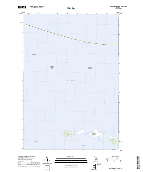 Waugoshance Island, MI — USGS 7.5-minute topo (2023)