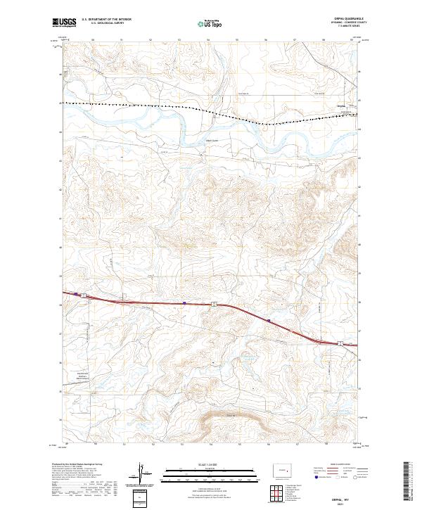 Orpha, WY — USGS 7.5-minute topo (2021)