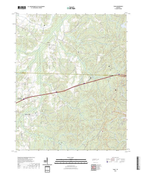 Yuma, TN — USGS 7.5-minute topo (2022)
