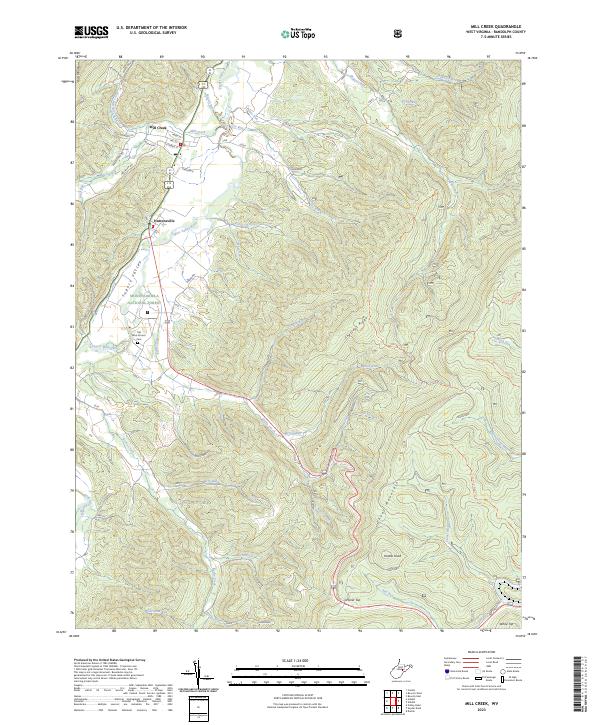 Mill Creek, WV — USGS 7.5-minute topo (2023)