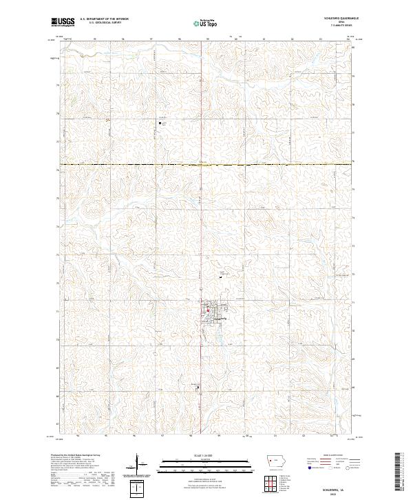 Schleswig, IA — USGS 7.5-minute topo (2022)