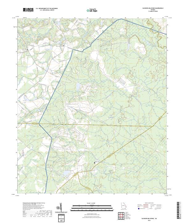 Glissons Millpond, GA — USGS 7.5-minute topo (2024)