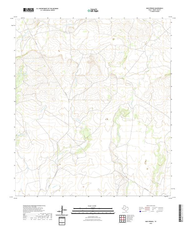 Mud Springs, TX — USGS 7.5-minute topo (2022)