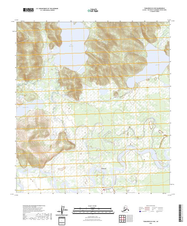Tanacross B-5 NW, AK — USGS 7.5-minute topo (2024)