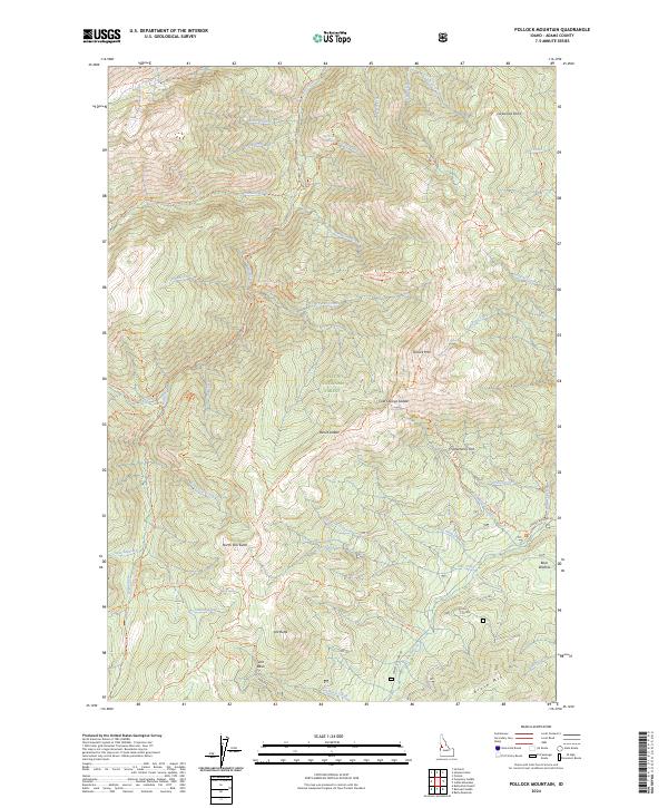 Pollock Mountain, ID — USGS 7.5-minute topo (2024)