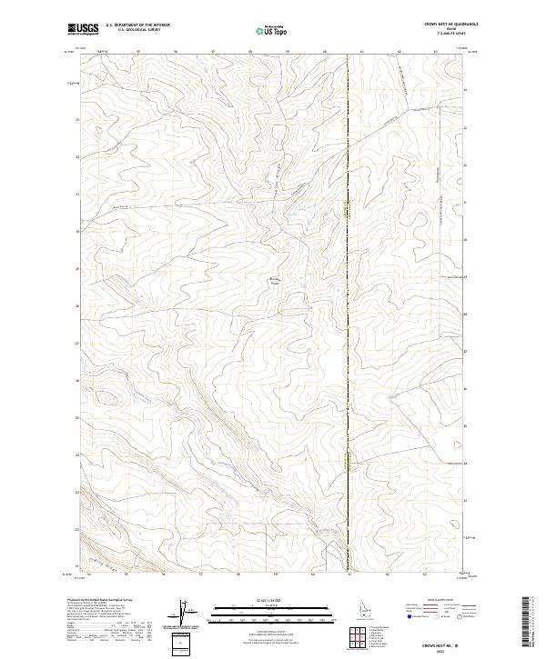 Crows Nest NE, ID — USGS 7.5-minute topo (2023)