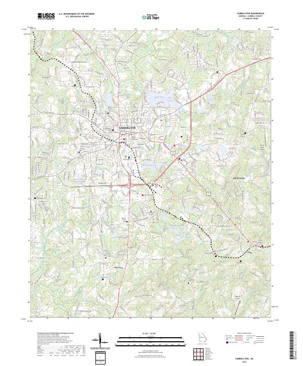 Carrollton, GA — USGS 7.5-minute topo (2024)