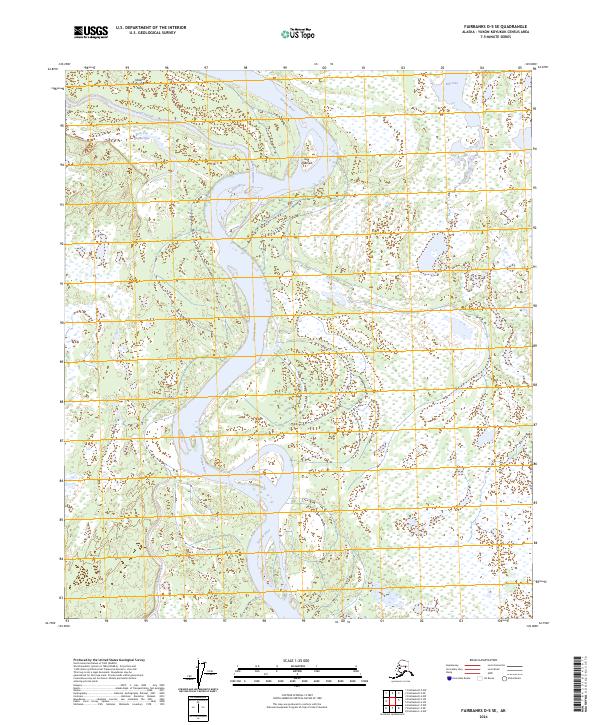 Fairbanks D-5 SE, AK — USGS 7.5-minute topo (2024)