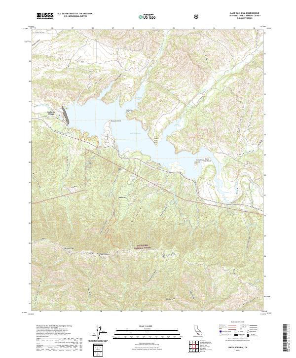 Lake Cachuma, CA — USGS 7.5-minute topo (2021)