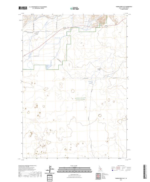 Paddelford Flat, ID — USGS 7.5-minute topo (2023)