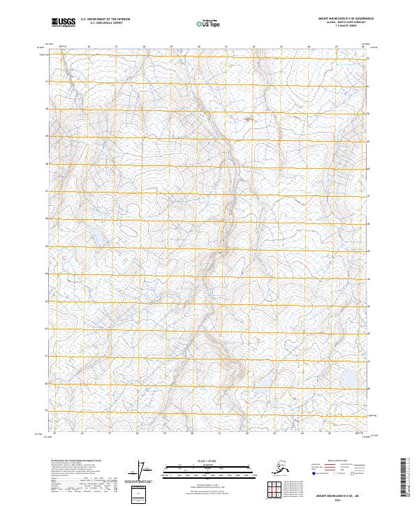 Mount Michelson D-4 SE, AK — USGS 7.5-minute topo (2024)