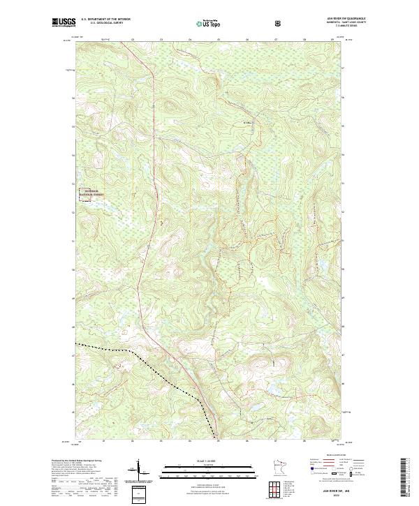 Ash River SW, MN — USGS 7.5-minute topo (2022)