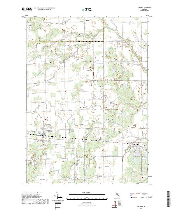 Hemlock, MI — USGS 7.5-minute topo (2023)