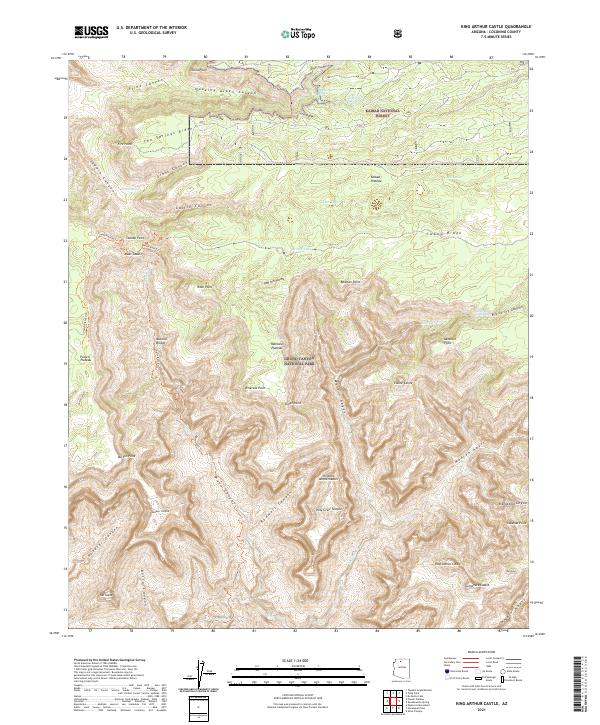 King Arthur Castle, AZ — USGS 7.5-minute topo (2021)