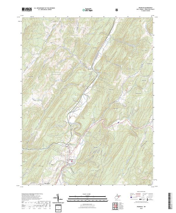 Franklin, WV — USGS 7.5-minute topo (2023)