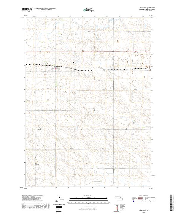 Brunswick, NE — USGS 7.5-minute topo (2021)
