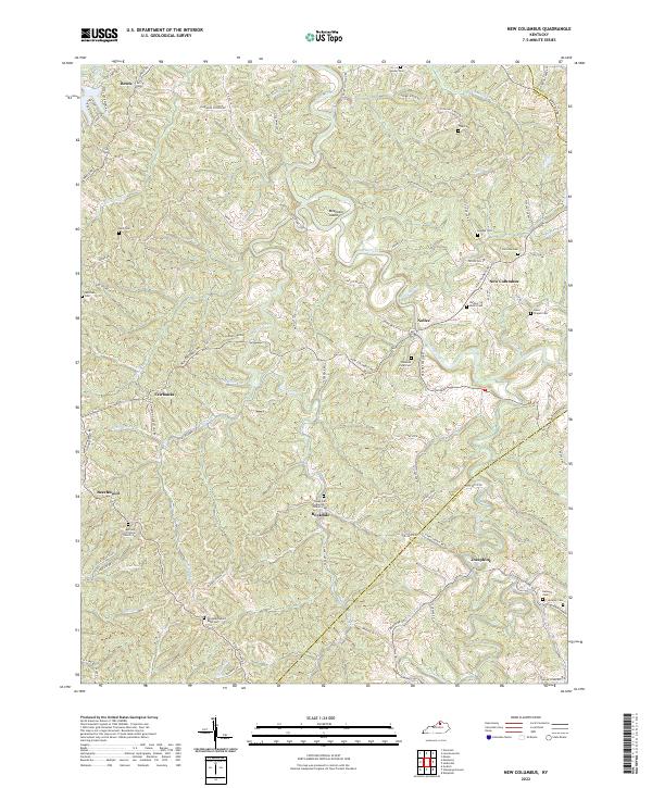 New Columbus, KY — USGS 7.5-minute topo (2022)