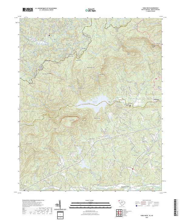 Table Rock, SC-NC — USGS 7.5-minute topo (2024)