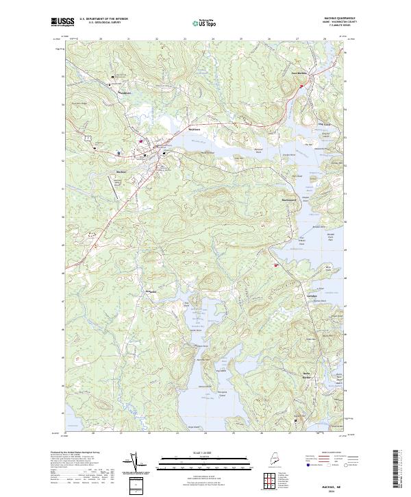Machias, ME — USGS 7.5-minute topo (2024)