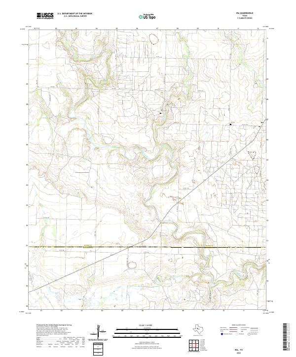 Ira, TX — USGS 7.5-minute topo (2022)