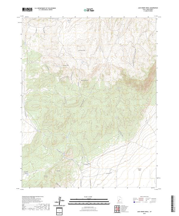 Jack Henry Knoll, UT — USGS 7.5-minute topo (2023)