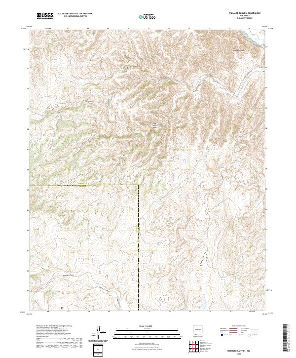 Wahalee Canyon, NM — USGS 7.5-minute topo (2023)