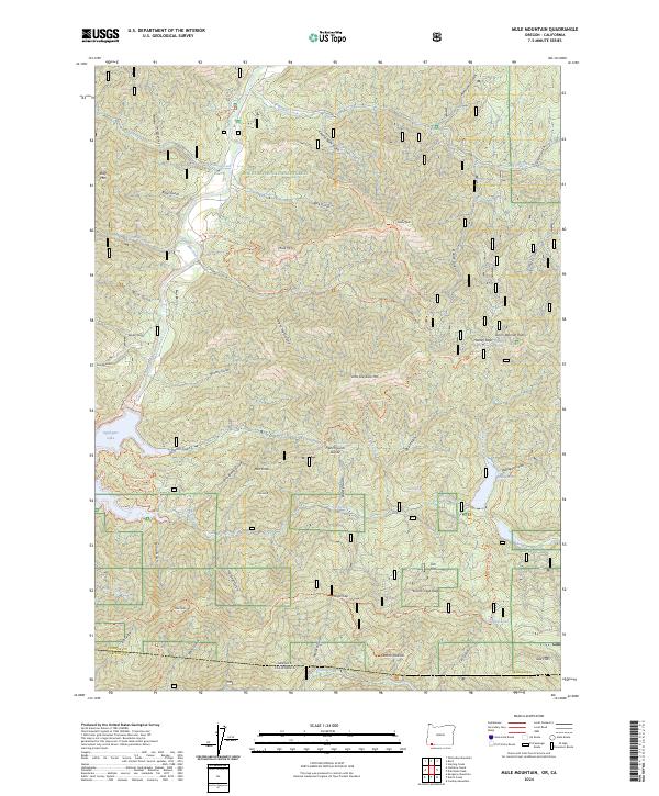 Mule Mountain, OR-CA — USGS 7.5-minute topo (2024)
