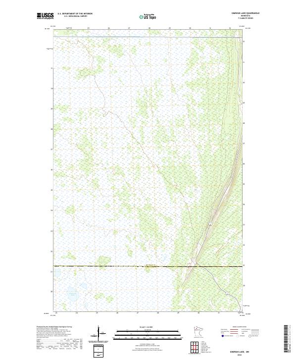 Gimiwan Lake, MN — USGS 7.5-minute topo (2022)