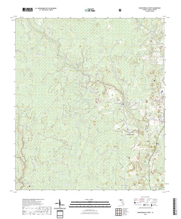 Crawfordville West, FL — USGS 7.5-minute topo (2024)