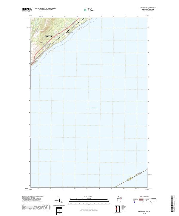 Lakewood, MN-WI — USGS 7.5-minute topo (2022)