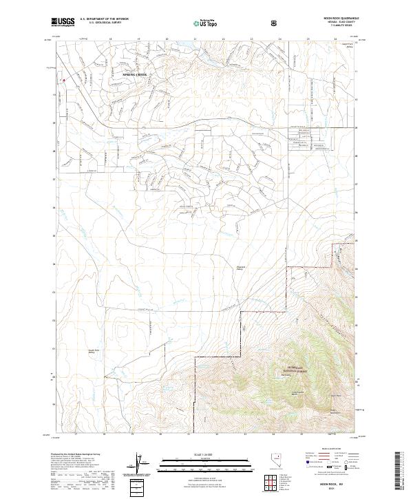 Noon Rock, NV — USGS 7.5-minute topo (2021)
