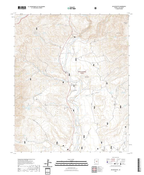 Kayler Butte, AZ — USGS 7.5-minute topo (2021)