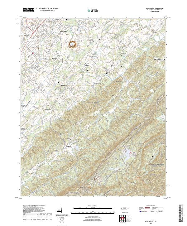 Blockhouse, TN — USGS 7.5-minute topo (2022)
