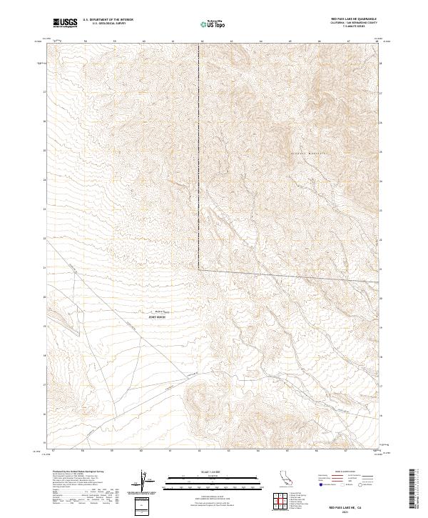 Red Pass Lake NE, CA — USGS 7.5-minute topo (2021)