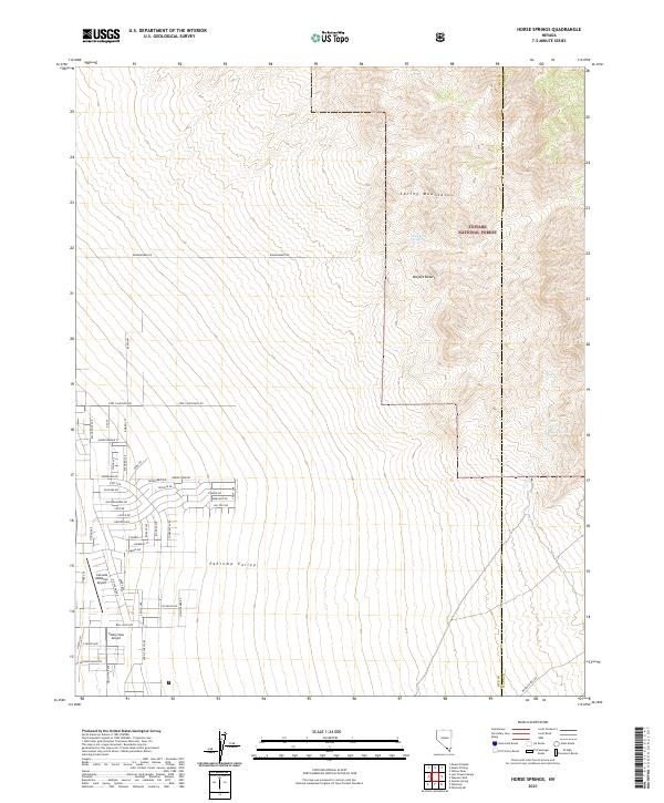 Horse Springs, NV — USGS 7.5-minute topo (2021)
