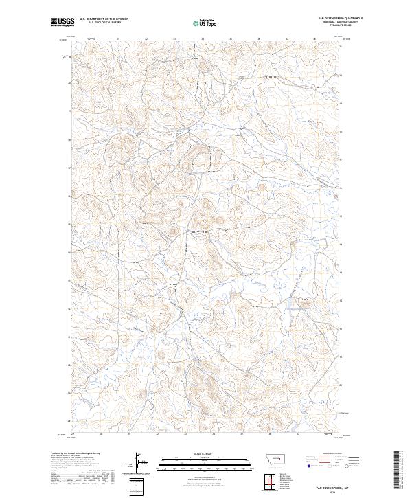 Van Dusen Spring, MT — USGS 7.5-minute topo (2024)
