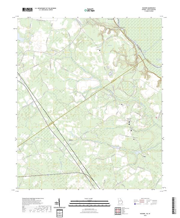Kildare, GA-SC — USGS 7.5-minute topo (2024)